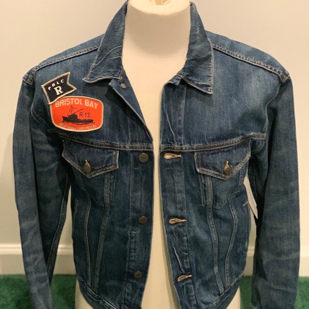 Ralph Lauren polo women patch denim jacket.